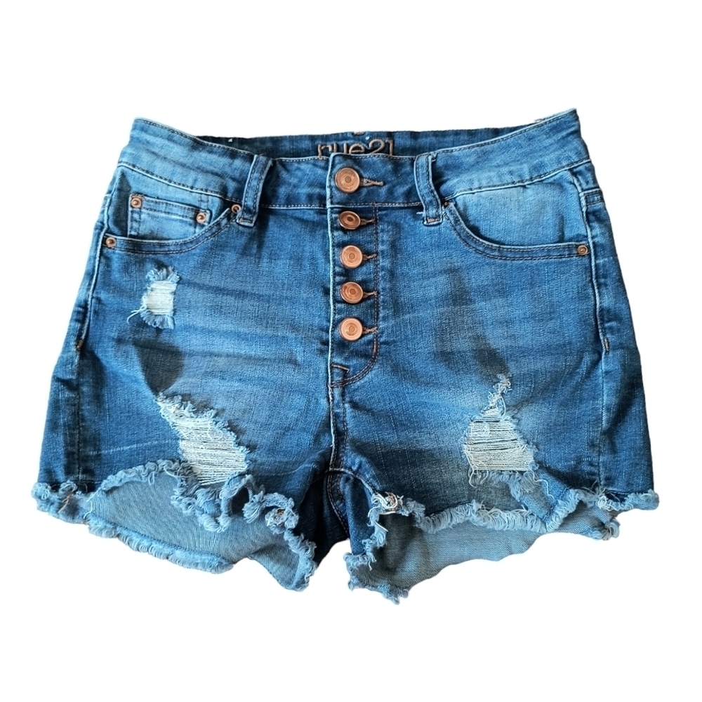 Rue 21 Button Fly Shortie Shorts Size 6